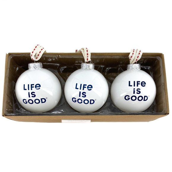 LIFE IS GOOD All We Need is Love Christmas Ornaments-Set of 3 - Picture 6 of 14